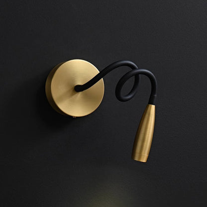 Modern Minimalist Iron Aluminum Flexible Gooseneck LED Wall Sconce Lamp For Bedroom