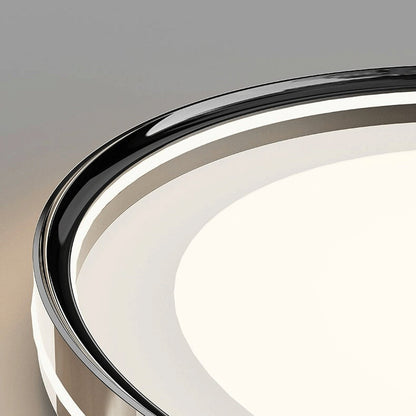 Modern Minimalist Round Square Rectangular Iron PVC LED Flush Mount Ceiling Light For Bedroom