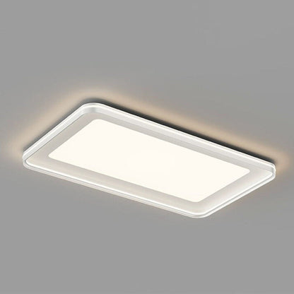 Modern Minimalist Round Square Rectangular Iron PVC LED Flush Mount Ceiling Light For Bedroom