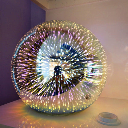 Modern Art Deco Disco 3D Firework Glass Ball Iron 1-Light Pendant Light For Living Room