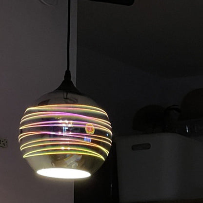 Modern Art Deco Disco 3D Firework Glass Ball Iron 1-Light Pendant Light For Living Room