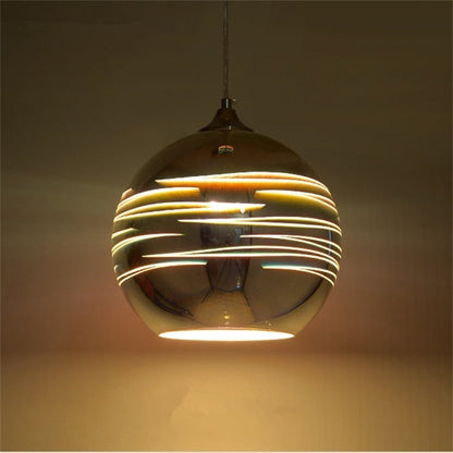Modern Art Deco Disco 3D Firework Glass Ball Iron 1-Light Pendant Light For Living Room