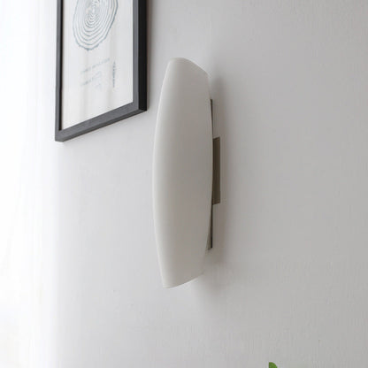 Contemporary Luxury White Curl Glass Iron 1-Light Wall Sconce Lamp For Living Room