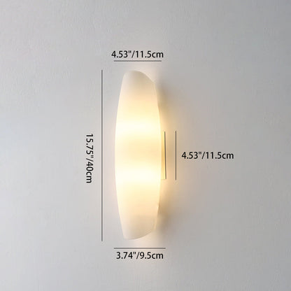 Contemporary Luxury White Curl Glass Iron 1-Light Wall Sconce Lamp For Living Room