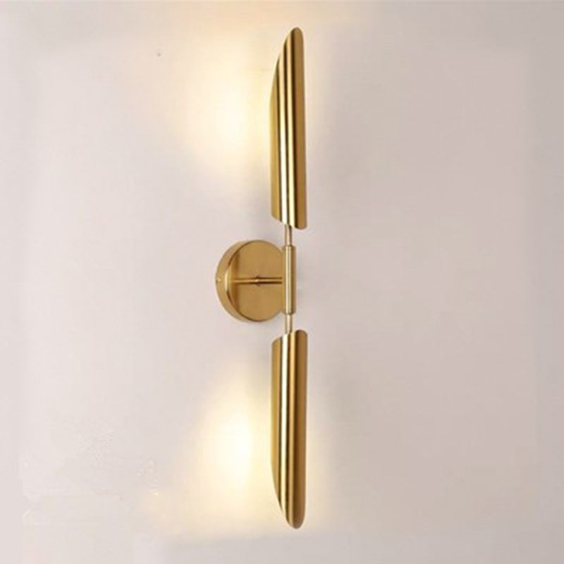 Modern Minimalist Tube Strip Iron 1/2-Light Wall Sconce Lamp For Living Room