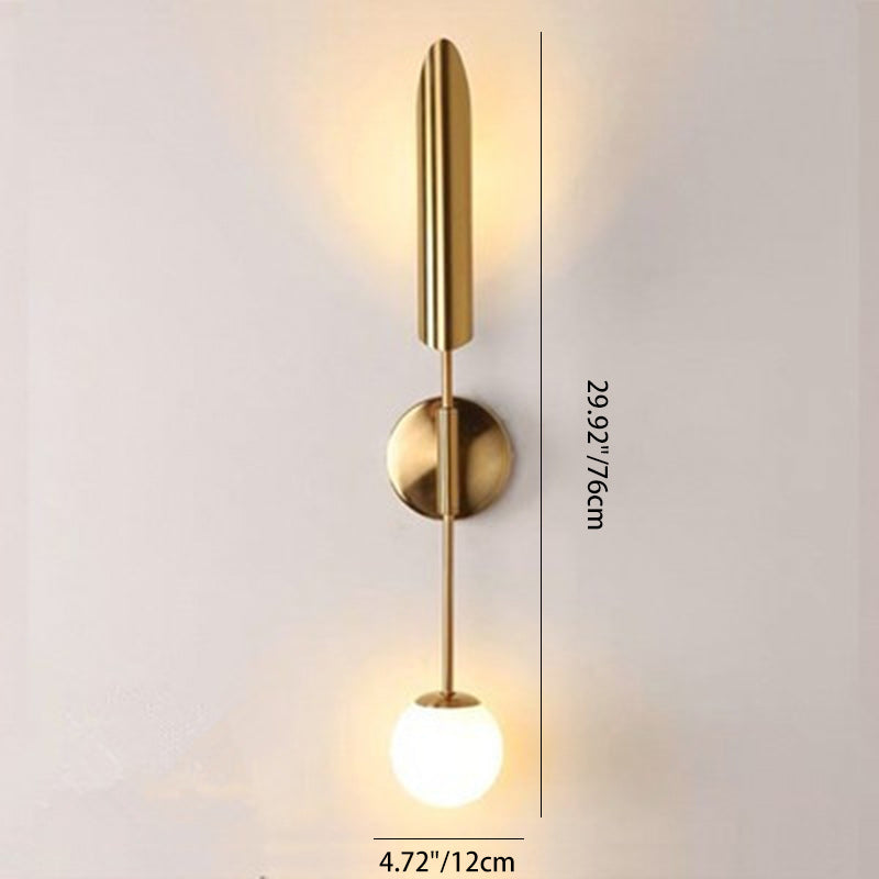 Modern Minimalist Tube Strip Iron 1/2-Light Wall Sconce Lamp For Living Room