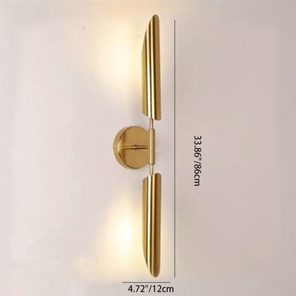 Modern Minimalist Tube Strip Iron 1/2-Light Wall Sconce Lamp For Living Room