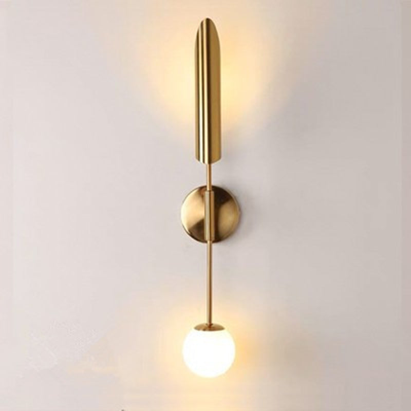Modern Minimalist Tube Strip Iron 1/2-Light Wall Sconce Lamp For Living Room
