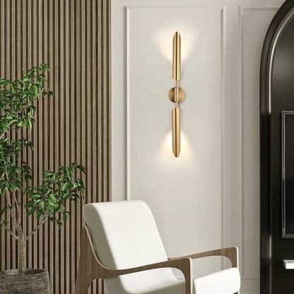 Modern Minimalist Tube Strip Iron 1/2-Light Wall Sconce Lamp For Living Room