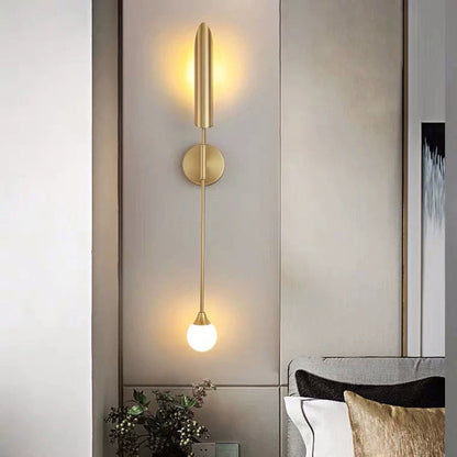 Modern Minimalist Tube Strip Iron 1/2-Light Wall Sconce Lamp For Living Room