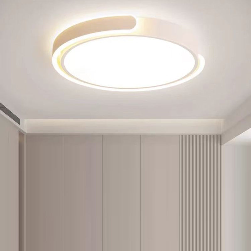 مصباح سقف LED دائري هندسي حديث بسيط من الحديد والألومنيوم والأكريليك لغرفة المعيشة
