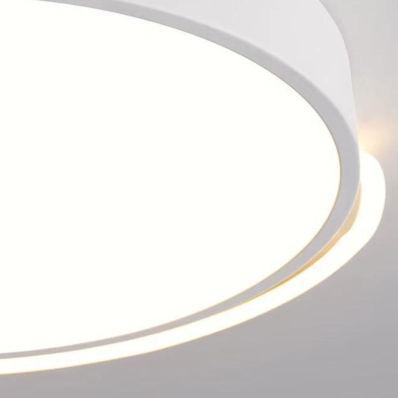 مصباح سقف LED دائري هندسي حديث بسيط من الحديد والألومنيوم والأكريليك لغرفة المعيشة