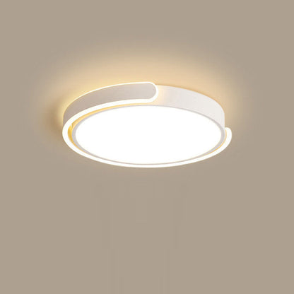 مصباح سقف LED دائري هندسي حديث بسيط من الحديد والألومنيوم والأكريليك لغرفة المعيشة