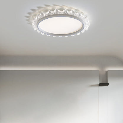 مصباح سقف LED دائري من الألومنيوم والأكريليك بتصميم عصري بسيط لغرفة المعيشة