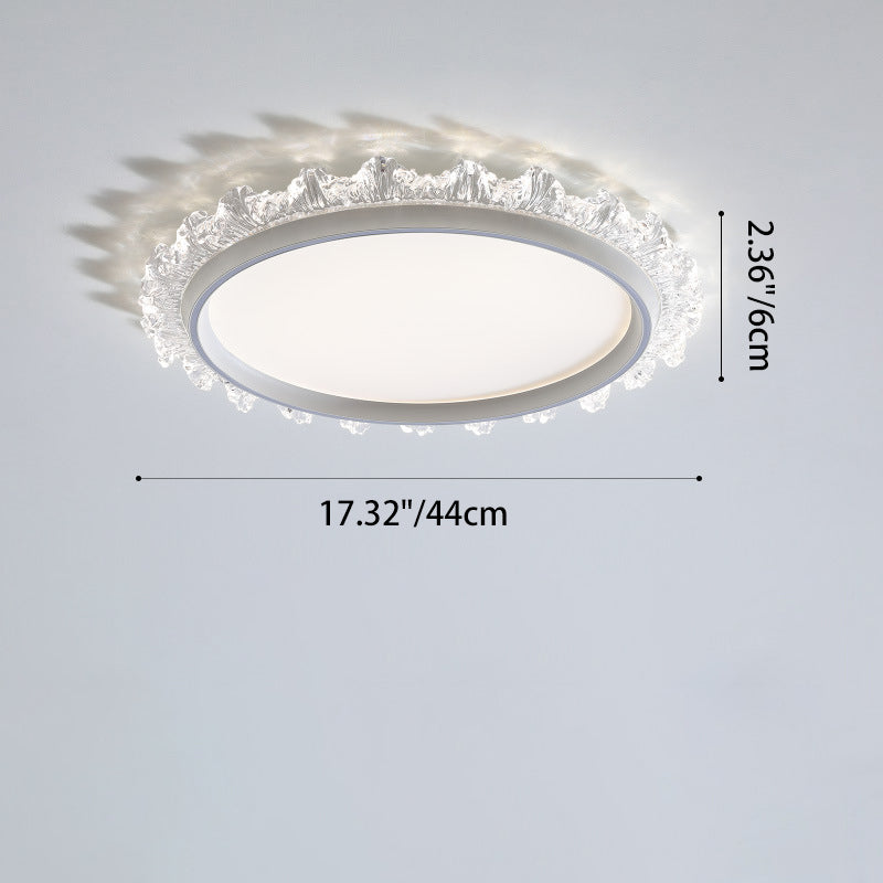 مصباح سقف LED دائري من الألومنيوم والأكريليك بتصميم عصري بسيط لغرفة المعيشة