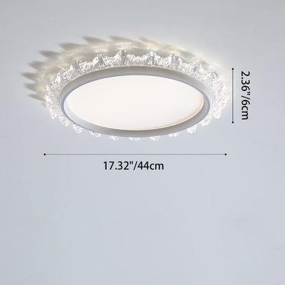 مصباح سقف LED دائري من الألومنيوم والأكريليك بتصميم عصري بسيط لغرفة المعيشة