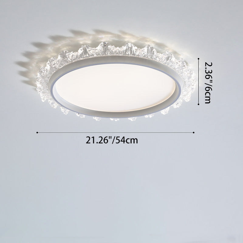 مصباح سقف LED دائري من الألومنيوم والأكريليك بتصميم عصري بسيط لغرفة المعيشة