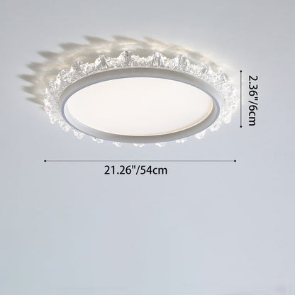 مصباح سقف LED دائري من الألومنيوم والأكريليك بتصميم عصري بسيط لغرفة المعيشة