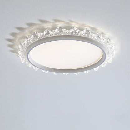 مصباح سقف LED دائري من الألومنيوم والأكريليك بتصميم عصري بسيط لغرفة المعيشة