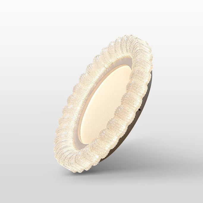 مصباح سقف LED من الأكريليك بتصميم زهور فرنسية دائرية تقليدية لغرفة المعيشة