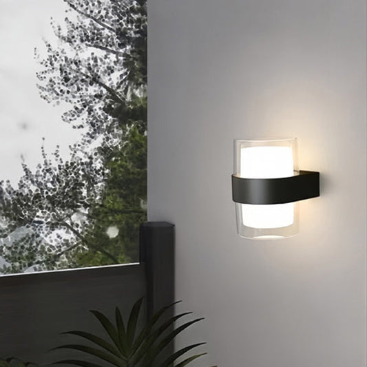 مصباح حائط LED دائري مربع بلاستيكي مقاوم للماء بتصميم عصري بسيط لغرفة النوم 