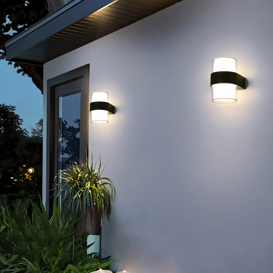Modern Minimalist Waterproof Round Square Plastic LED Wall Sconce Lamp For Bedroom