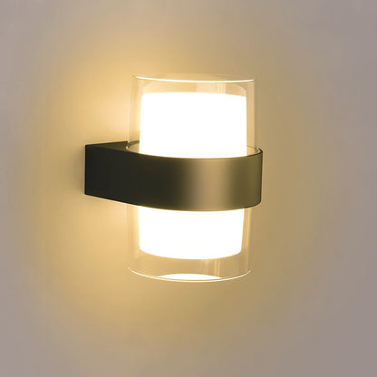 Modern Minimalist Waterproof Round Square Plastic LED Wall Sconce Lamp For Bedroom
