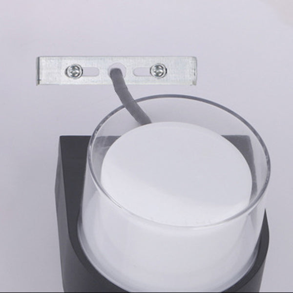 Modern Minimalist Waterproof Round Square Plastic LED Wall Sconce Lamp For Bedroom