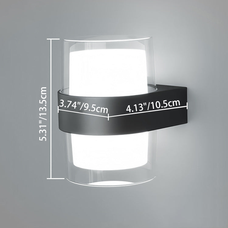 Modern Minimalist Waterproof Round Square Plastic LED Wall Sconce Lamp For Bedroom