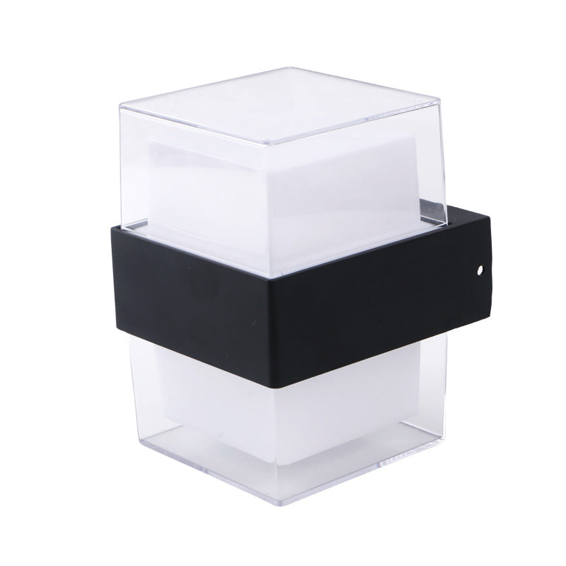 Modern Minimalist Waterproof Round Square Plastic LED Wall Sconce Lamp For Bedroom