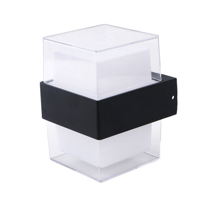 Modern Minimalist Waterproof Round Square Plastic LED Wall Sconce Lamp For Bedroom