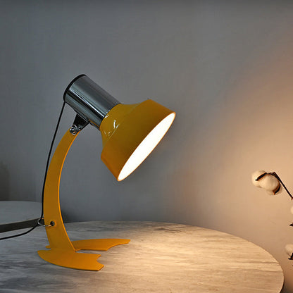 Modern Minimalist USB Adjustable Head Iron Cone Shape Fish Tail LED Table Lamp For Bedroom