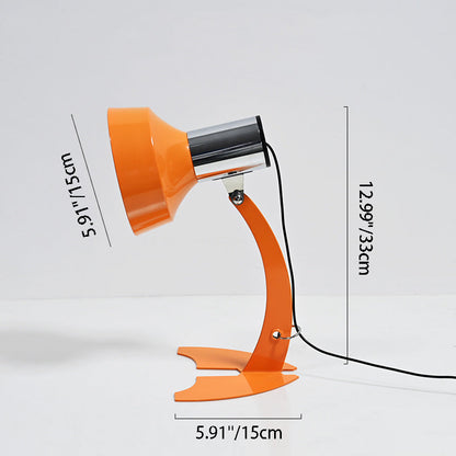 Modern Minimalist USB Adjustable Head Iron Cone Shape Fish Tail LED Table Lamp For Bedroom