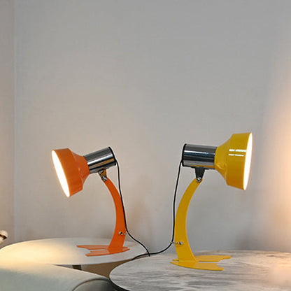 Modern Minimalist USB Adjustable Head Iron Cone Shape Fish Tail LED Table Lamp For Bedroom