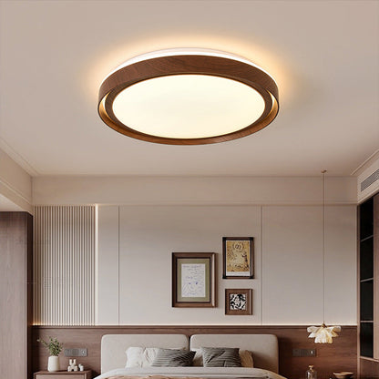 Modern Minimalist Round Iron Acrylic LED Flush Mount Ceiling Light For Living Room