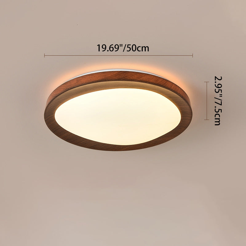 Modern Minimalist Round Iron Acrylic LED Flush Mount Ceiling Light For Living Room