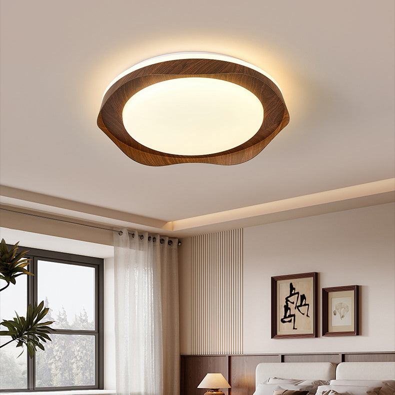 Modern Minimalist Round Iron Acrylic LED Flush Mount Ceiling Light For Living Room