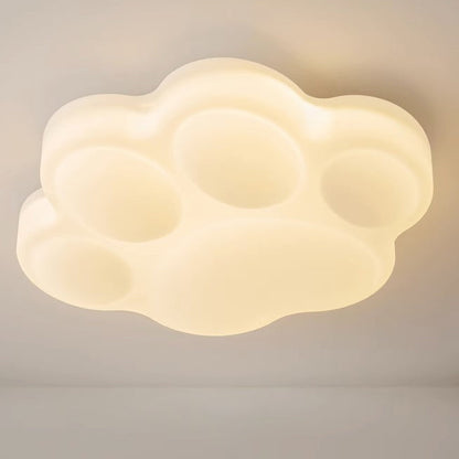 Contemporary Creative Animal Cat's Claw Hardware PE LED Flush Mount Ceiling Light For Bedroom