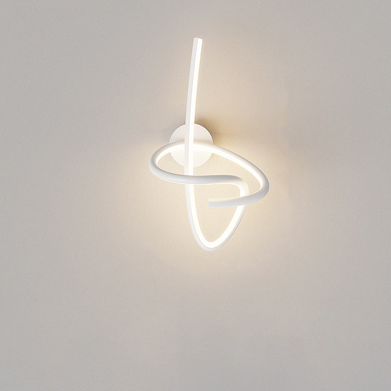 Contemporary Creative Musical Note Acrylic Iron Aluminum LED Wall Sconce Lamp For Living Room