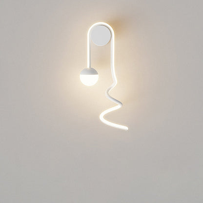 Contemporary Creative Musical Note Acrylic Iron Aluminum LED Wall Sconce Lamp For Living Room