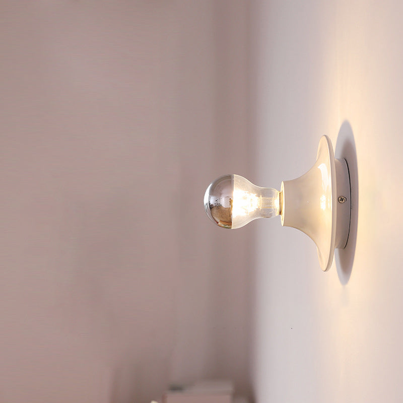 Modern Mid-Century UFO Shape Iron 1-Light Wall Sconce Lamp For Bedroom