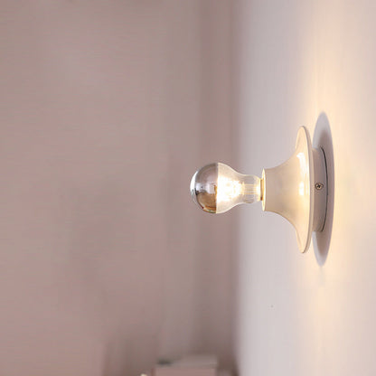 Modern Mid-Century UFO Shape Iron 1-Light Wall Sconce Lamp For Bedroom