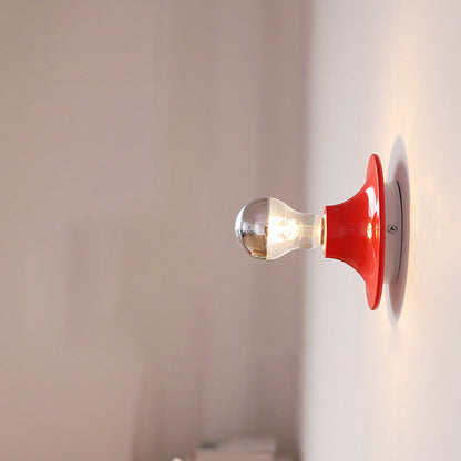 Modern Mid-Century UFO Shape Iron 1-Light Wall Sconce Lamp For Bedroom