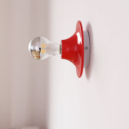 Modern Mid-Century UFO Shape Iron 1-Light Wall Sconce Lamp For Bedroom