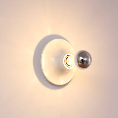 Modern Mid-Century UFO Shape Iron 1-Light Wall Sconce Lamp For Bedroom