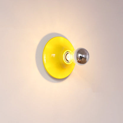 Modern Mid-Century UFO Shape Iron 1-Light Wall Sconce Lamp For Bedroom