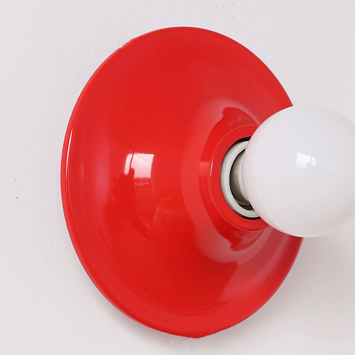 Modern Mid-Century UFO Shape Iron 1-Light Wall Sconce Lamp For Bedroom