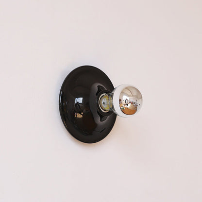 Modern Mid-Century UFO Shape Iron 1-Light Wall Sconce Lamp For Bedroom