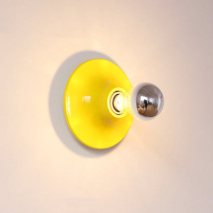 Modern Mid-Century UFO Shape Iron 1-Light Wall Sconce Lamp For Bedroom