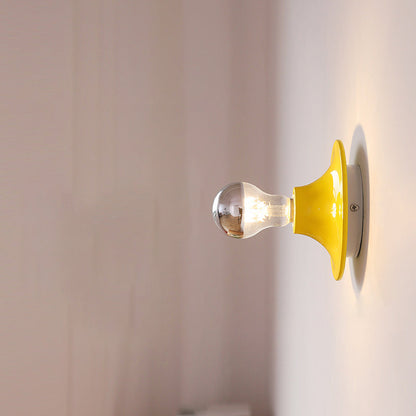 Modern Mid-Century UFO Shape Iron 1-Light Wall Sconce Lamp For Bedroom